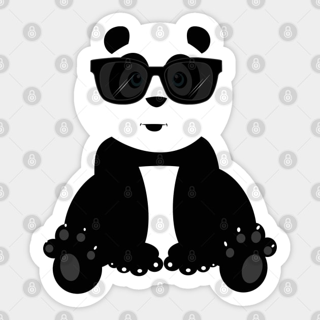 Cool Panda Sticker by adamzworld